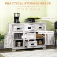 thumbnail image 4 of HOMCOM Buffet Cabinet Industrial Kitchen Sideboard with Drawers Cupboard, 4 of 10