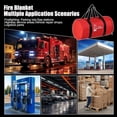 thumbnail image 6 of Large Fibreglass Vehicle Emergency Fire Blanket, Car Fire Suppression Blanket for Conflagration with Carry Bag, Silver, 6 of 9