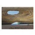 thumbnail image 1 of Cave Cutting Board, Sea Cave of Benagil in Algarve Portugal Idyllic Sandy Rocky Landscape, Decorative Tempered Glass Cutting and Serving Board, Large Size, Sand Brown Pale Blue, by Ambesonne, 1 of 1