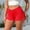 Red, variant on Women's Denim Shorts High Waist Retro Casual Ripped Distressed Summer Fashion Stretch Comfortable Lightweight Style