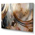 thumbnail image 2 of Designart "Gold And Pink Marbled Meditations III" Abstract Marble Wall Art Living Room, 2 of 5