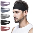 thumbnail image 1 of 6 bandas para el sudor de entrenamiento para mujer, diadema deportiva transpirable de Color sólido para Fitness, correr, Yoga, baloncesto, 1 of 5