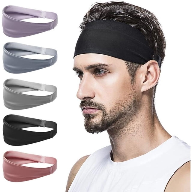 6 bandas para el sudor de entrenamiento para mujer, diadema deportiva transpirable de Color sólido para Fitness, correr, Yoga, baloncesto