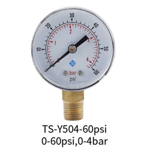 Manomètre de Pression d'Air 1/4 Pouce BSPT pour Eau, Air, Huile, Monté Radial