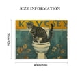 thumbnail image 3 of Orinice  Cat Paintings Canvas Wall Art Modern Cat Bathroom Decor  for Wall Funny Expression Retro Toilet Picture Print Decoration Painting Unframed  16x12in, 3 of 6