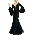 thumbnail image 2 of Weiqiqre Robes pour Femmes Grande Taille, Nouvelle Robe de Soirée Moulante Noire Mignonne en Dentelle Brodée à Queue de Poisson pour Femmes en Solde, 2 of 7