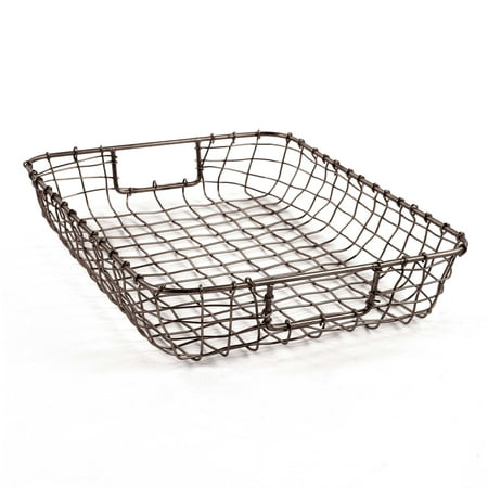 Design Ideas Cabo Wire Letter Basket, Natural (Best Raffle Basket Ideas)