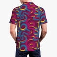 thumbnail image 4 of Balery Colorful Snake Printed Men’s Short Sleeve Polo Shirt, Midweight Men's Shirt,Golf Polo shirts -Medium, 4 of 9