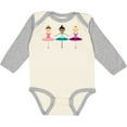 thumbnail image 3 of Inktastic Little Ballerina Trio Girls Long Sleeve Baby Bodysuit, 3 of 5