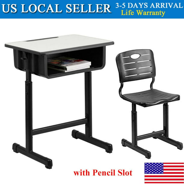 Height Adjustable Student Desk And Chair Kit Child Student Study