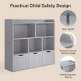 thumbnail image 3 of Aiho Kids Bookcase,Children's Book Shelf, 3 Drawers with wheels for Storage,Toddler Bookshelf for Nursery,Kids Rooms - Gray, 3 of 12
