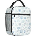 thumbnail image 2 of Reusable Lunch Bag Ocean Starfish Shell Print Insulated Lunch Box Container Portable Cooler Thermal Lunch Tote Bag for Women Men Adult Work Office Picnic Travel Beach, 2 of 6
