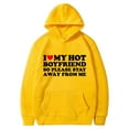 thumbnail image 1 of DPTALR Valentine's Day Couple Print Hooded Fleece Pocket Sweater Coat, 1 of 2