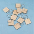 thumbnail image 5 of 30 Piezas Llaveros de Madera en Forma de Cuadrado en Blanco Llaveros de Madera DIY Etiquetas para Llaves Regalos DIY, 5 of 5