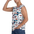 thumbnail image 3 of Fotbe Fourth Of July Party Men's Camiseta sin Mangas Estampada para Hombres, Playera Casual para Gimnasio, Entrenamiento, Playa-Small, 3 of 7