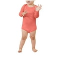 thumbnail image 7 of TEAJOPSUU Unisex Baby Boy Girl Rompers Toddler Fall Oversized Long Sleeve Jumpsuit Soft New Born Infant Clothes Orange, 7 of 7