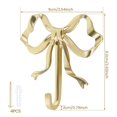 thumbnail image 4 of Door Towel Rack 4 Bow Hooks Decorative Bow Hangers Sturdy Brass Towel Hooks Brass Wall Hooks Wall Mounted Multipurpose Bow Shaped Hat Hooks For Bathroom Bedroom Hat Bag Keys, 4 of 9