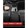 thumbnail image 4 of KBH Center Console Cover for Ford Explorer Accessories 2020-2026, Black Leather Arm Rest Lid Protector Cushion Pad for Car Interior, 4 of 7