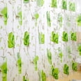 thumbnail image 3 of RRJ 4Pcs Summer Floral Curtains, Ink Large Flower Voile Net Curtains for Door Screen Window, Sheer Gauze Curtain Panel with Twig Pattern for Living Room Bedroom Decor, 3 of 9