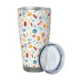 thumbnail image 2 of Goofa Fast Food 2 for 20 oz Skinny Tumbler Stainless Steel Coffee Mug Slim Vacuum Insulated Travel Cup Car Cup-Without Straw, 2 of 8