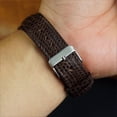 thumbnail image 5 of 20mm Dark Brown Lizard Leather Watch Bands Men Handmade Replacement Quick Release Wrist Watch Straps Vintage Extra Soft Exotic Leather Strap Design Luxury Gift For Father’s Day, 5 of 7