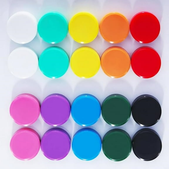 Fridge Magnets Refrigerator Magnets, 20 PCS 10 Colors Magnet Strong Magnets Small Magnets, Heavy Duty Magnets for Whiteboard Mini Magnets Cute Magnets Round Magnets for Fridge Locker Classroom