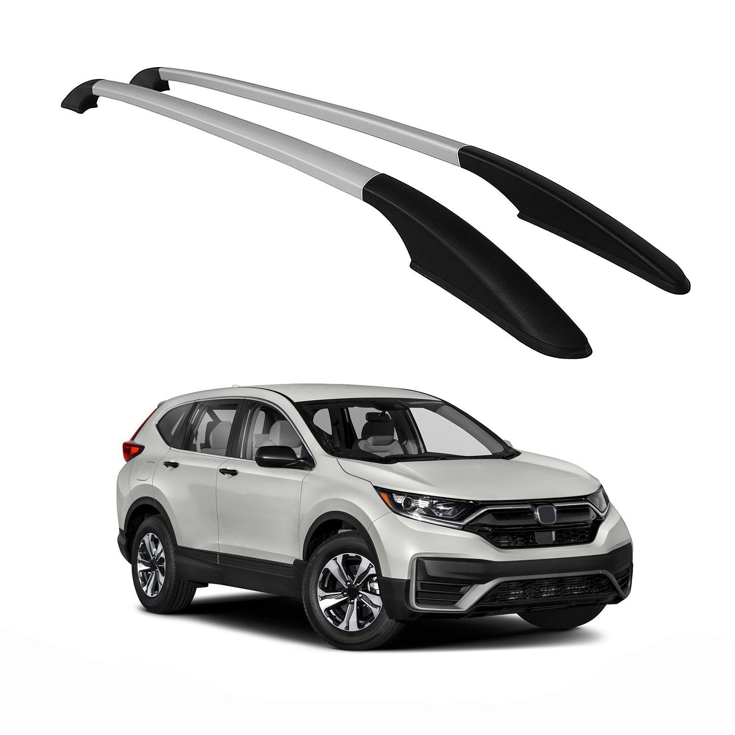 Top Roof Rack Side Rails Bars Alu Silver For Honda CRV 20172023