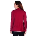 thumbnail image 3 of Simply Ravishing Women's Basic Long Sleeve Hip Length Open Drape Cardigan, Medium, Wine, 3 of 4