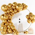 thumbnail image 1 of Kit de globos Labeol Metallic Gold, 139 unidades, con diferentes tamaños, 1 of 9