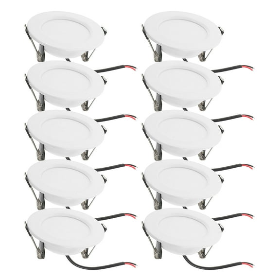GARVALON 10Pcs Rv Lights Led Down Light For Living Room White Metal Round Brightness Energy Efficient