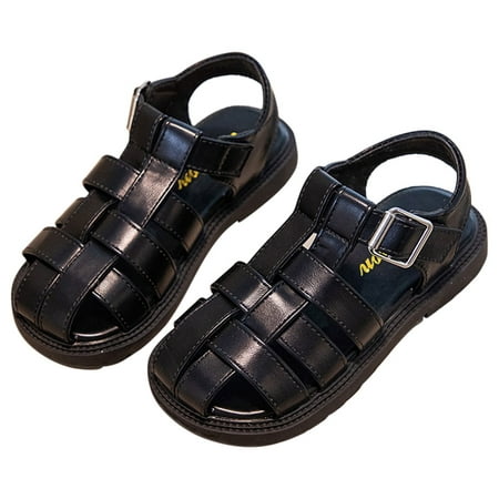 

NIUREDLTD Girls Sandals Summer Fashion Baotou Children s Roman Sandals Soft Sole Princess Shoes Size 35