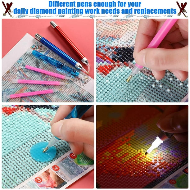 Diamond Painting Pen, Handmade Resin Diamond Painting Pens With Glue Clay  And Diamond