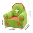 thumbnail image 2 of Folding Children'S Sofa Backrest Armchair 2 In 1 Folding Children'S Sofa Cute Cartoon Lazy Sofa Baby Chairs Comfy Foldable Couch & Reading Chair Without Padding Or Padding Core Sofa Cover Home Decor, 2 of 5