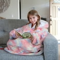 thumbnail image 2 of Catalonia Oversized Blanket Sweatshirt, Sherpa  Fleece Hoodie, Super Soft Warm Comfortable Pullover with Large Front Pocket for Boys Girls Teens Kids(7-13 yr), 2 of 8
