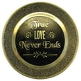 thumbnail image 1 of Natural Geo True Love Never Ends Wall Hanging Brass Accent Plate Black, 1 of 4