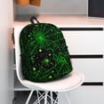 thumbnail image 6 of Goofa Green Bright Web with Spiders Print Casual Backpack for Women Men,Waterproof High School Bookbag,Lightweight Travel Daypack,Classic College Backpack,Laptob Backpack, 6 of 6