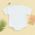 thumbnail image 3 of Bagilaanoe Newborn Baby Girl Boy Summer Rompers Letter Print Short Sleeve Bodysuits 3M 6M 12M 18M 24M Infant Casual One Piece Short Jumpsuit, 3 of 6