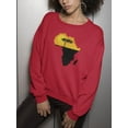 thumbnail image 3 of African Continent Paint Sweatshirt Women -Image by Shutterstock, Female 3X-Large, 3 of 4