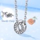 thumbnail image 3 of Collar inicial de plata esterlina Silvora con circonita cúbica letra O para mujeres, 3 of 8
