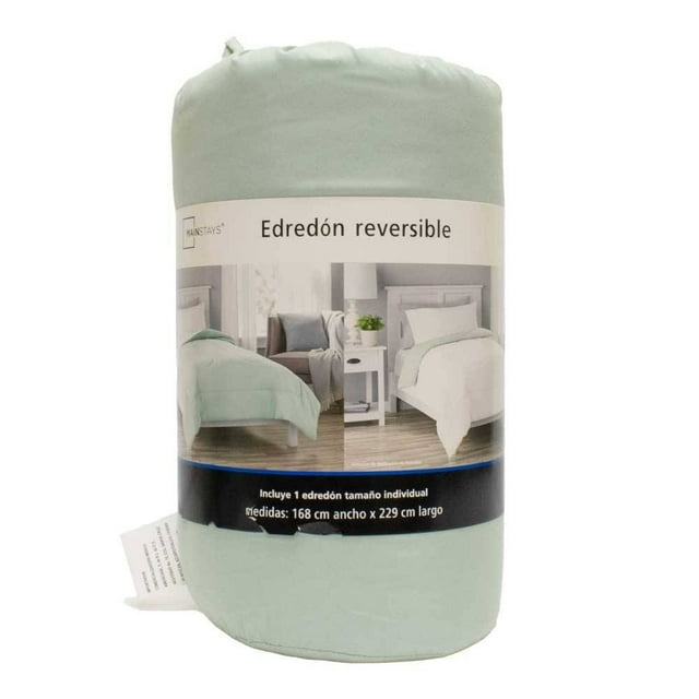 Edredón Mainstays 1 Pieza Individual Reversible Color Verde