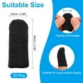 thumbnail image 2 of Uxcell Cut Resistant Finger Cots Protectors 2.4 x 1 Inch, Reusable Anti-Cut Finger Sleeve Covers, Black 10 Pcs, 2 of 7