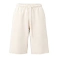 thumbnail image 2 of Men's Baggy Sweat Shorts Fleece Cotton Y2k Casual Under Knee Raw Hem Gym Shorts with Pockets, XL, 2 of 6