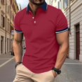 thumbnail image 5 of HAJWOH Polo Shirts for Men Dressy Casual Button Collared Golf T Shirt Classic Solid Color Business Summer Blouses, 5 of 7