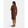 thumbnail image 2 of Time and Tru Women's Maternity Ribbed Dress Set, 2-Piece, Size S-XXL, 2 of 4
