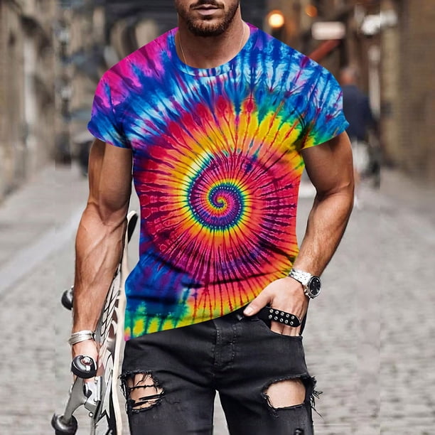 Tops para hombre, blusas y camisas de manga corta con cuello redondo para hombre, jersey informal de moda con estampado de cuello redondo para hombre, pantalones cortos deportivos para fitness, blusa