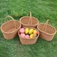thumbnail image 5 of Cesta de mimbre para picnic, cesta de mimbre para la compra, cesta de mimbre para almacenamiento con asa de mimbre, cesta para picnic, frutas, flores y verduras, 5 of 5