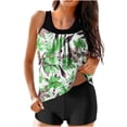 thumbnail image 2 of Bikinis Ensembles pour Femmes, Mode Dames Multicolore Rétro Imprimé Fleur Feuille Maillot de Bain Deux Pièces, 2 of 6