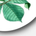 thumbnail image 3 of Designart 'Ancient Green Leaves Plants III' Traditional Circle Metal Wall Art 36x36 - Disc of 36, 3 of 5