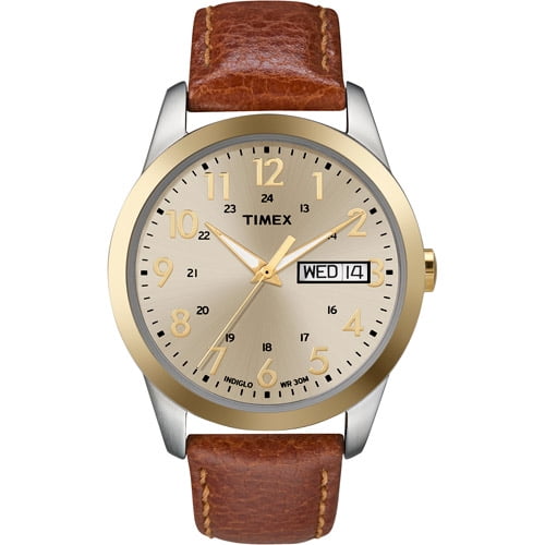 Timex Men's South Street Sport Watch, Brown Leather Strap by Timex