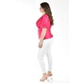 thumbnail image 2 of Blusa escote V Roman Fashion Tallas Extras 1772 Fucsia 40, 2 of 6